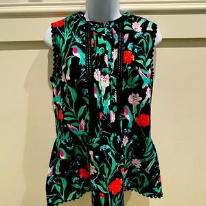 Kate Spade Sleeveless Peplum Blouse Ladies S